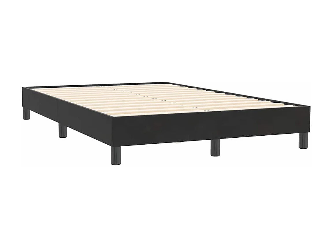 Estrutura de cama sem colchão 120x210 cm veludo preto