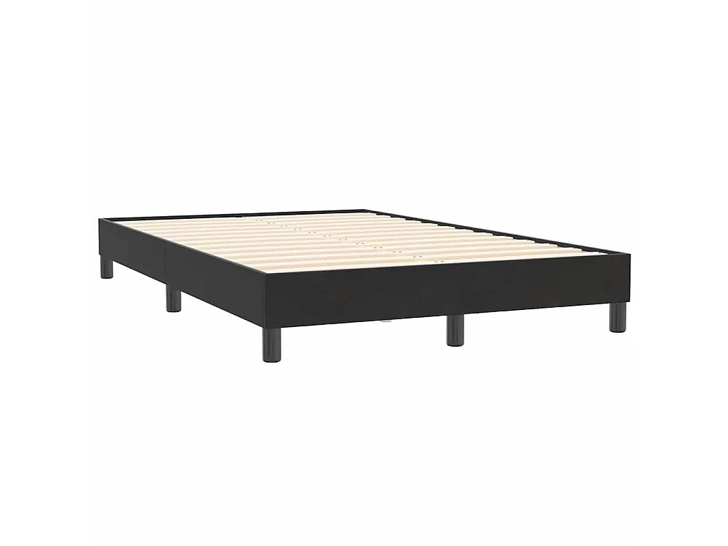 Estrutura de cama sem colchão 120x210 cm veludo preto