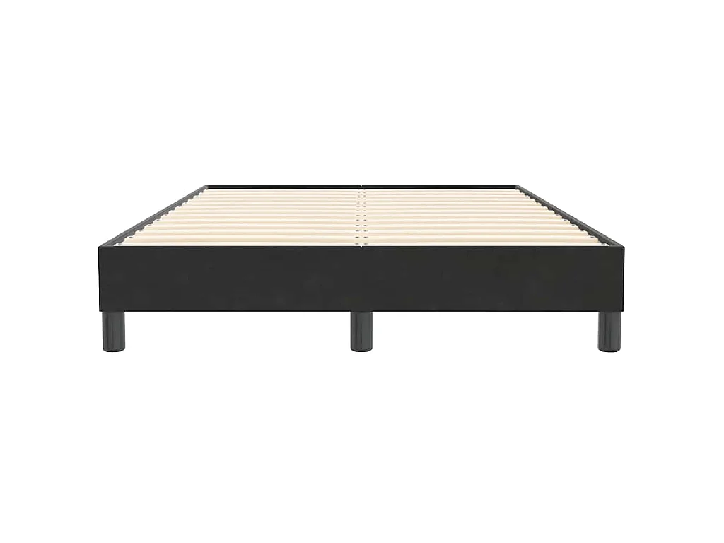 Estrutura de cama sem colchão 120x210 cm veludo preto