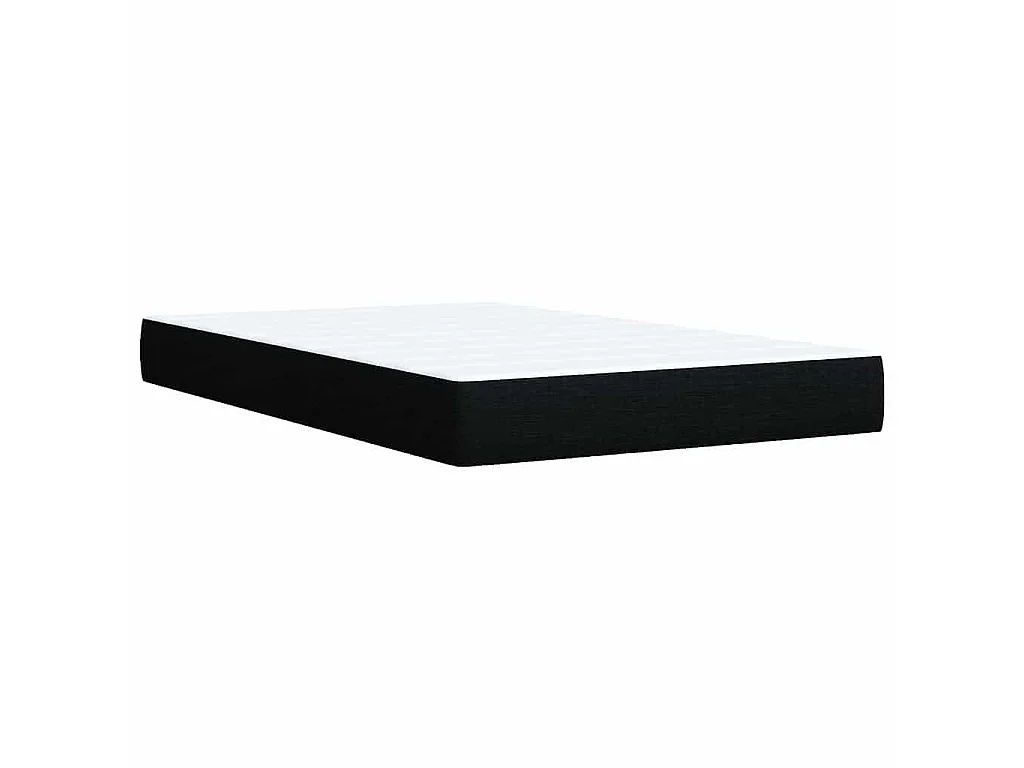 Cama box spring con colchón tela negro 120x190 cm