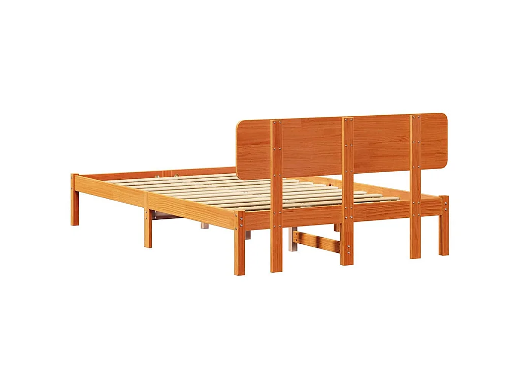 Bedframe Wasbruin 120 x 190 cm Massief grenenhout