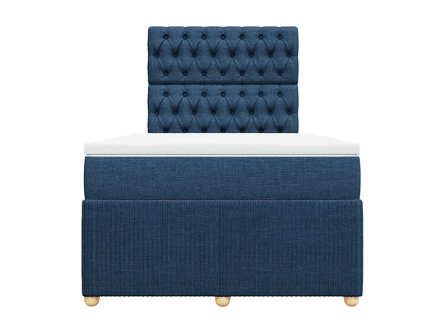 Boxspringbett mit Matratze Blau 120x200 cm Stoff