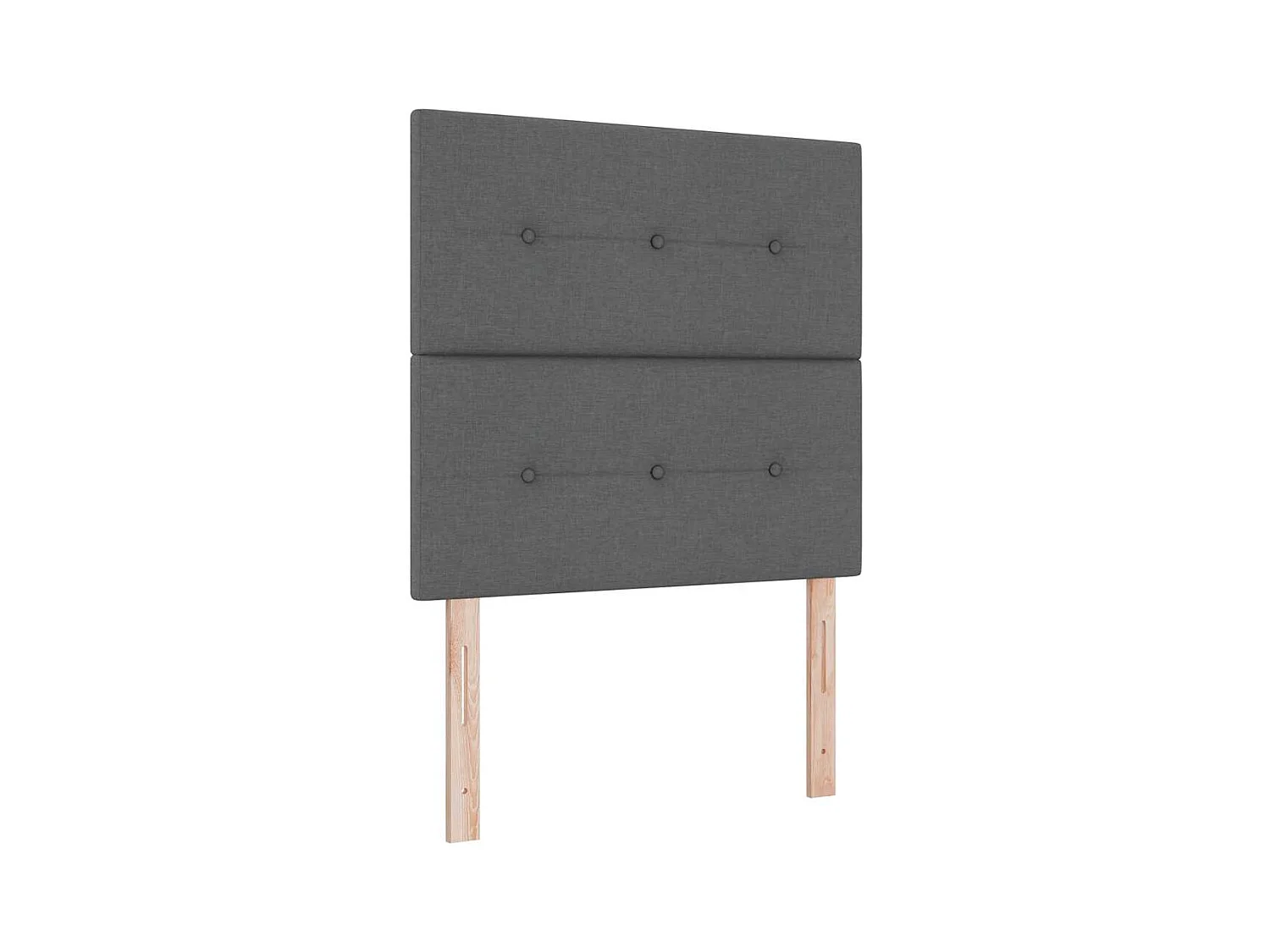 Lit à ressorts avec matelas Gris foncé 120 x 190 cm tissu