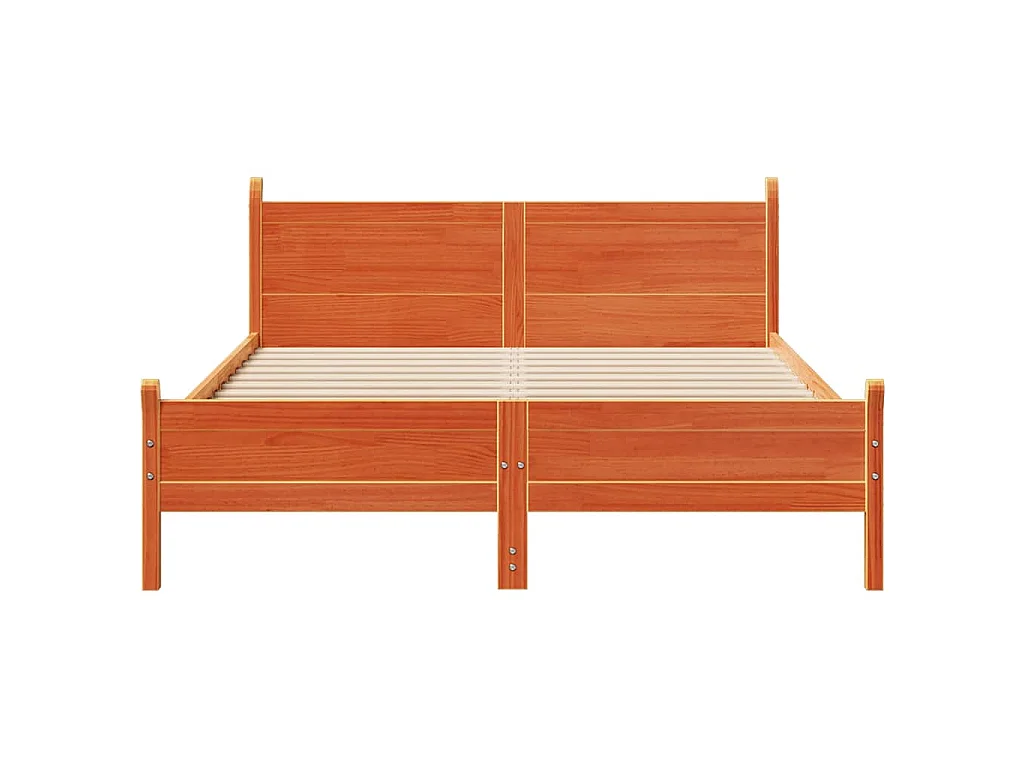 Letto senza Materasso Marrone Cera 120x200 cm in Legno di Pino
