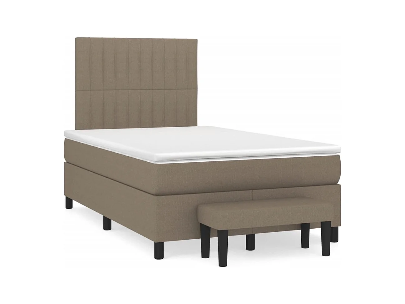 Boxspringbett mit Matratze Taupe 120x190 cm Stoff