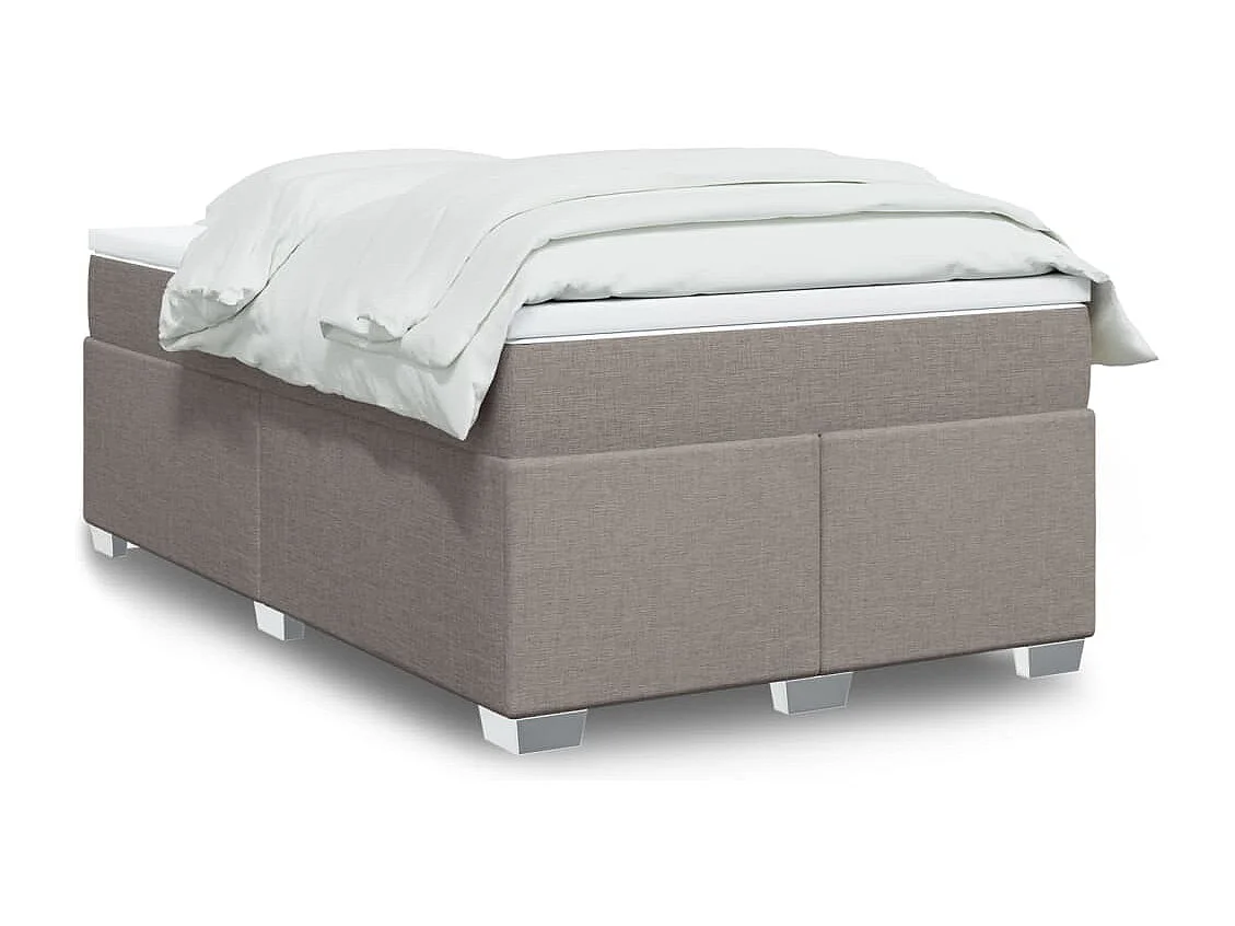 Sommier à lattes de lit avec matelas taupe 120x190 cm tissu