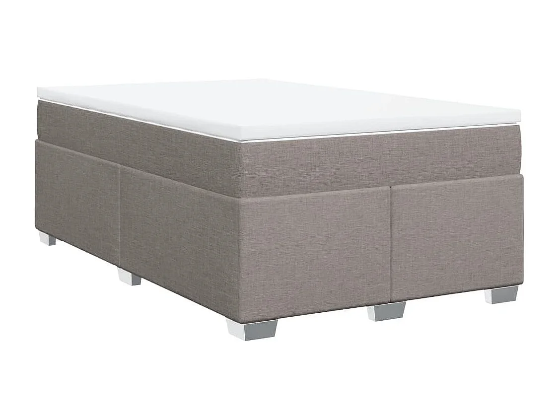 Sommier à lattes de lit avec matelas taupe 120x190 cm tissu