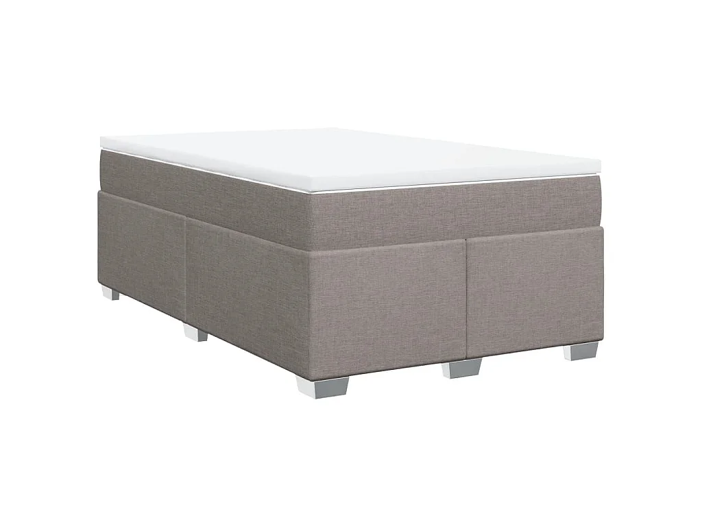Boxspringbett mit Matratze Taupe 120x190 cm Stoff