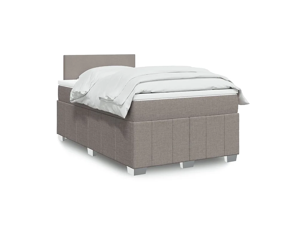 Boxspringbett mit Matratze Taupe 120x200 cm Stoff