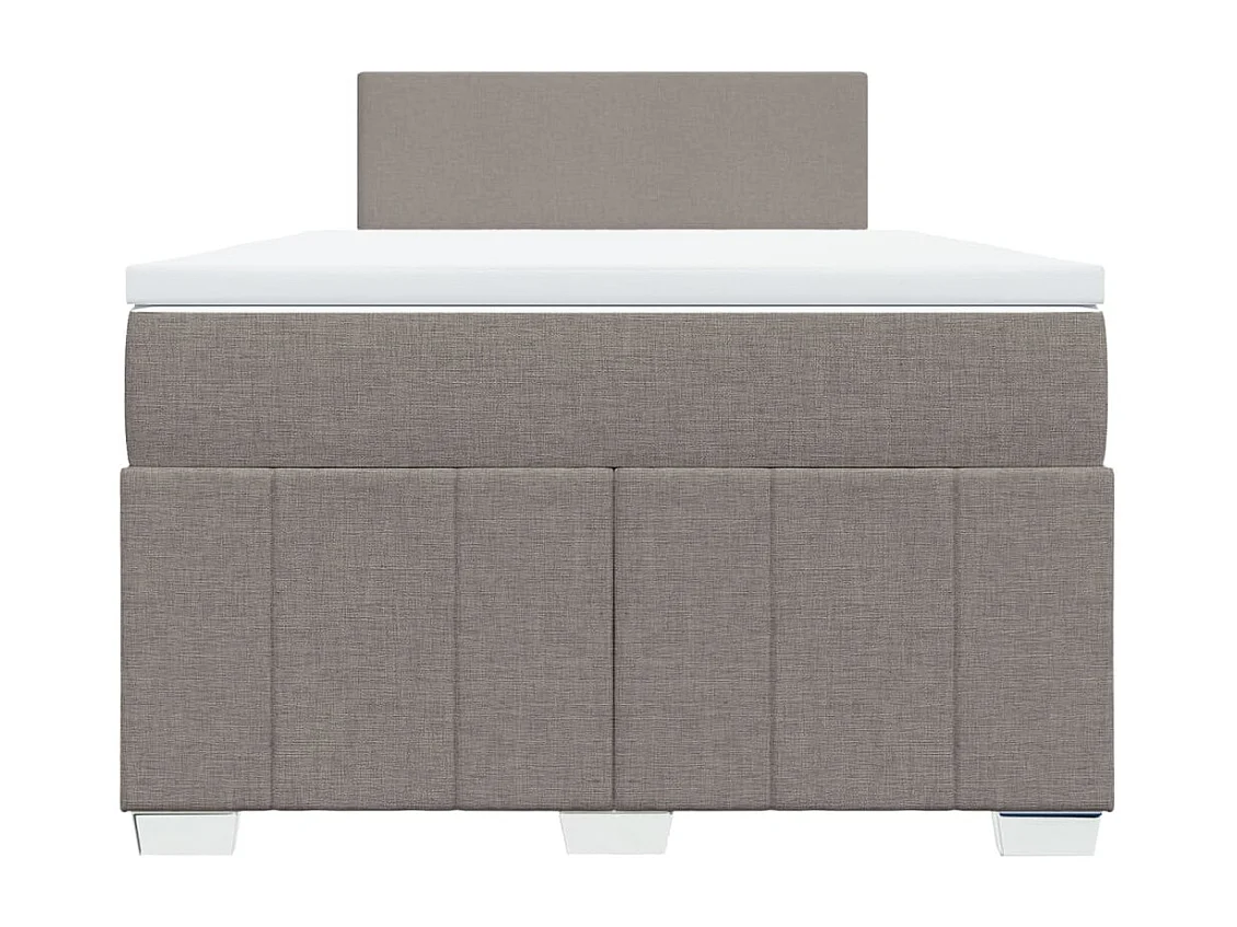 Cama com molas/colchão 120x200 cm tecido castanho-acinzentado