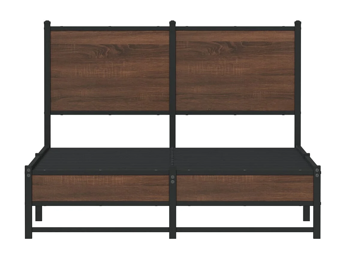 Giroletto senza Materasso in Metallo Rovere Marrone 120x200 cm