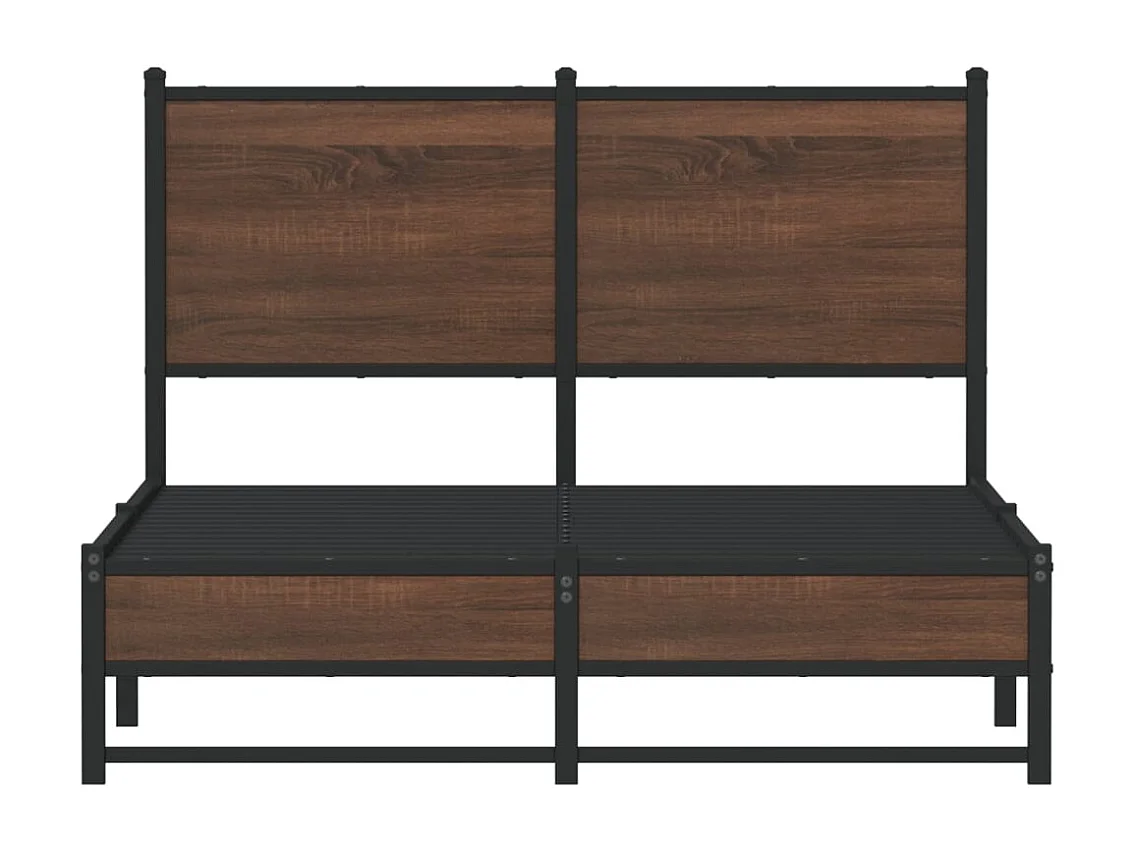 Giroletto senza Materasso in Metallo Rovere Marrone 120x200 cm