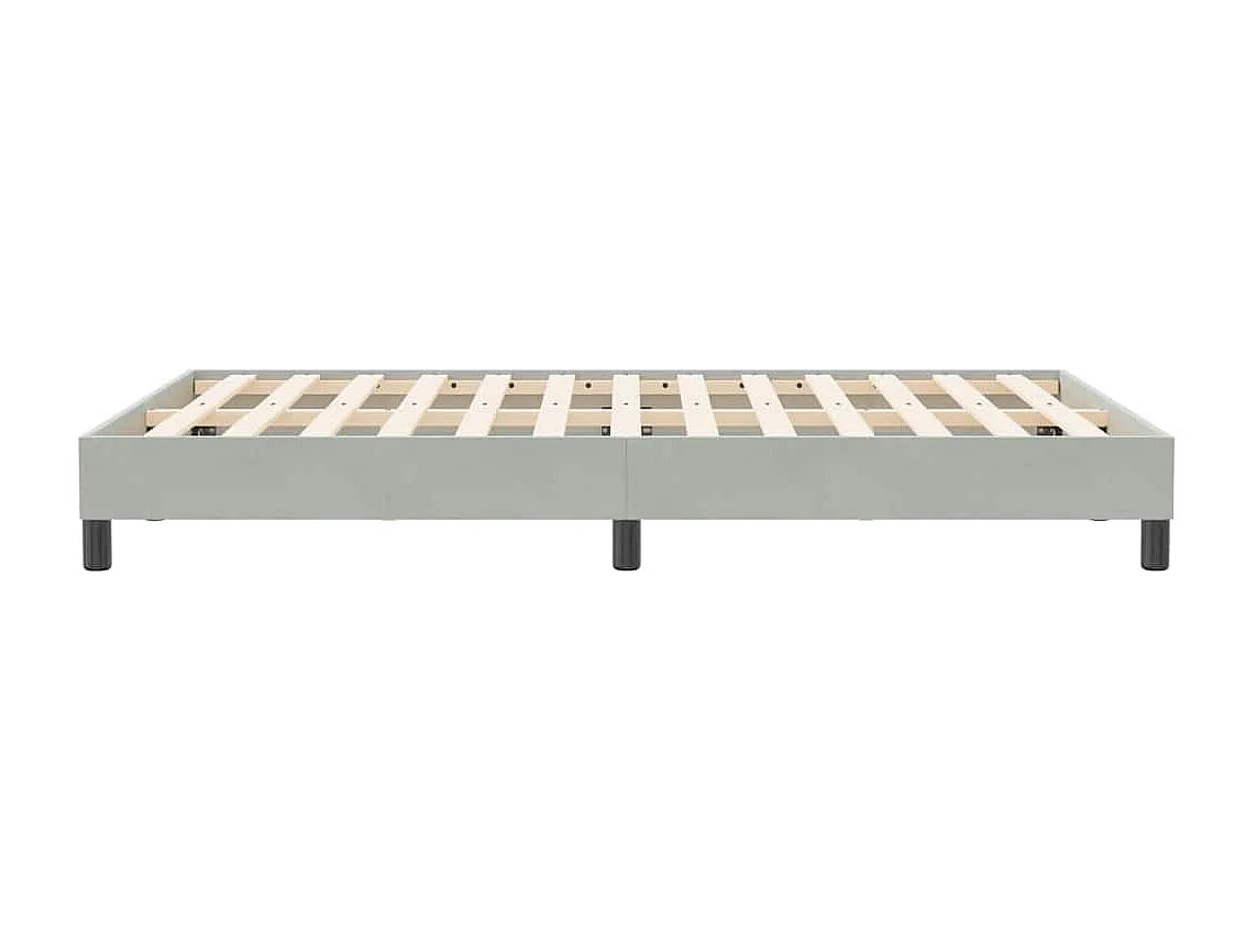 Boxspringbett ohne Matratze Hellgrau 120x210 cm Samt