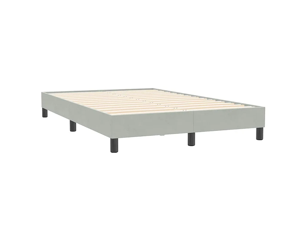 Sommier à lattes de lit sans matelas gris clair 120x210 cm