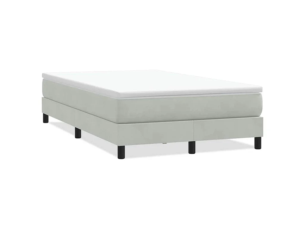Sommier à lattes de lit sans matelas gris clair 120x210 cm