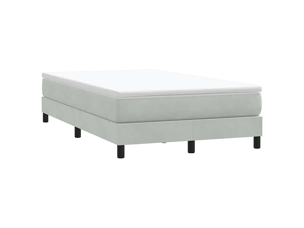 Sommier à lattes de lit sans matelas gris clair 120x210 cm