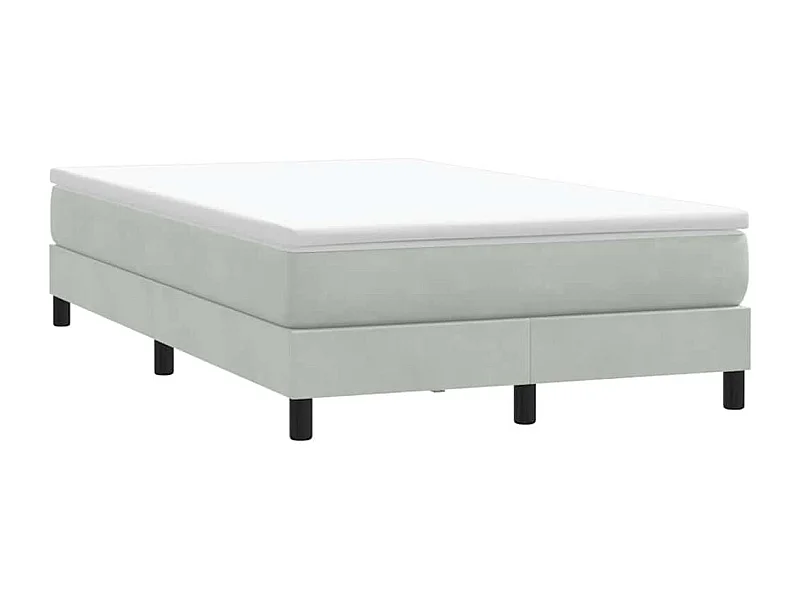 Boxspringbett ohne Matratze Hellgrau 120x210 cm Samt