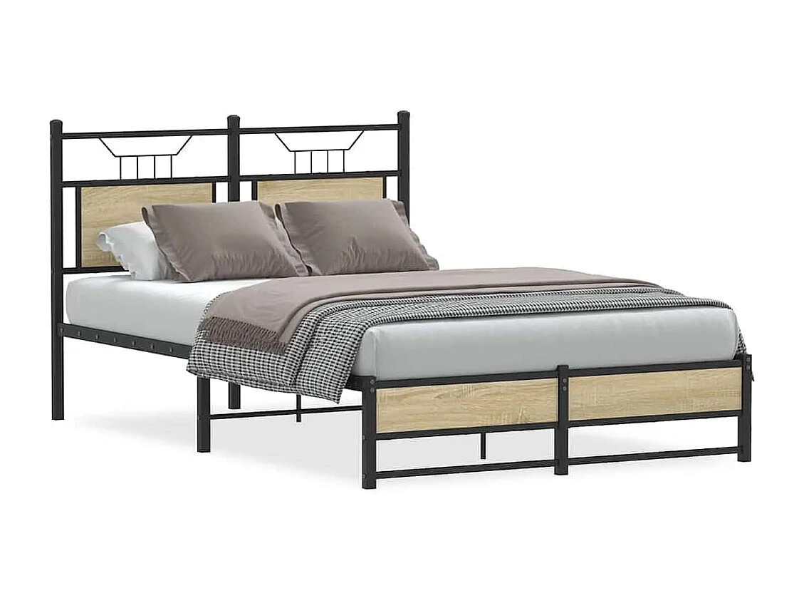 Bettgestell ohne Matratze Sonoma-Eiche 120x190 cm Holzwerkstoff