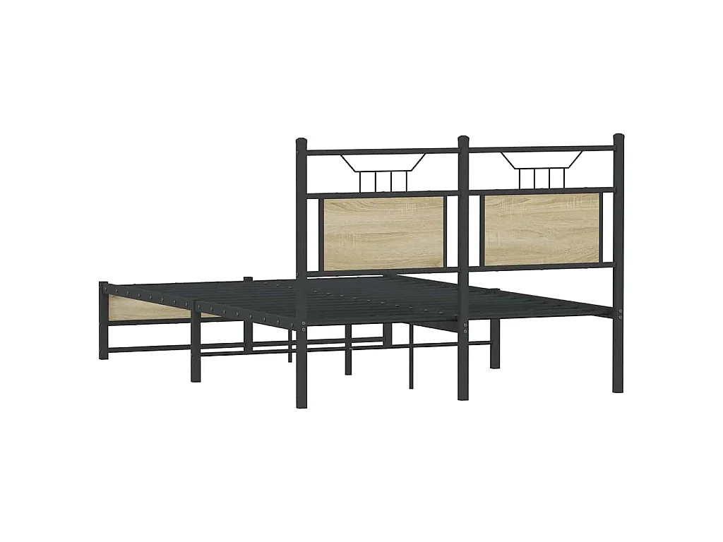 Bettgestell ohne Matratze Sonoma-Eiche 120x190 cm Holzwerkstoff
