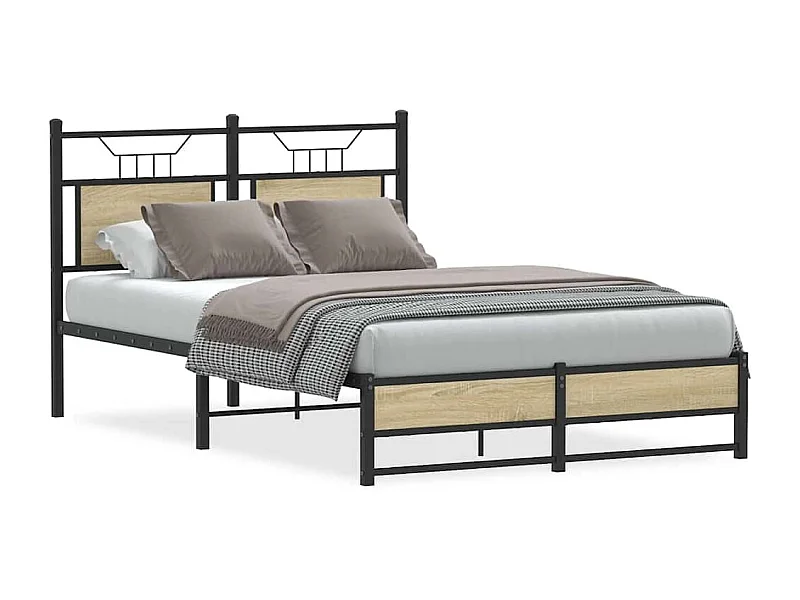 Cadre de lit sans matelas chêne sonoma 120x190 cm