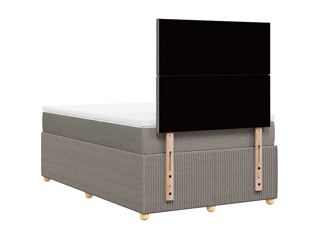 Sommier à lattes de lit avec matelas Taupe 120x200 cm Tissu