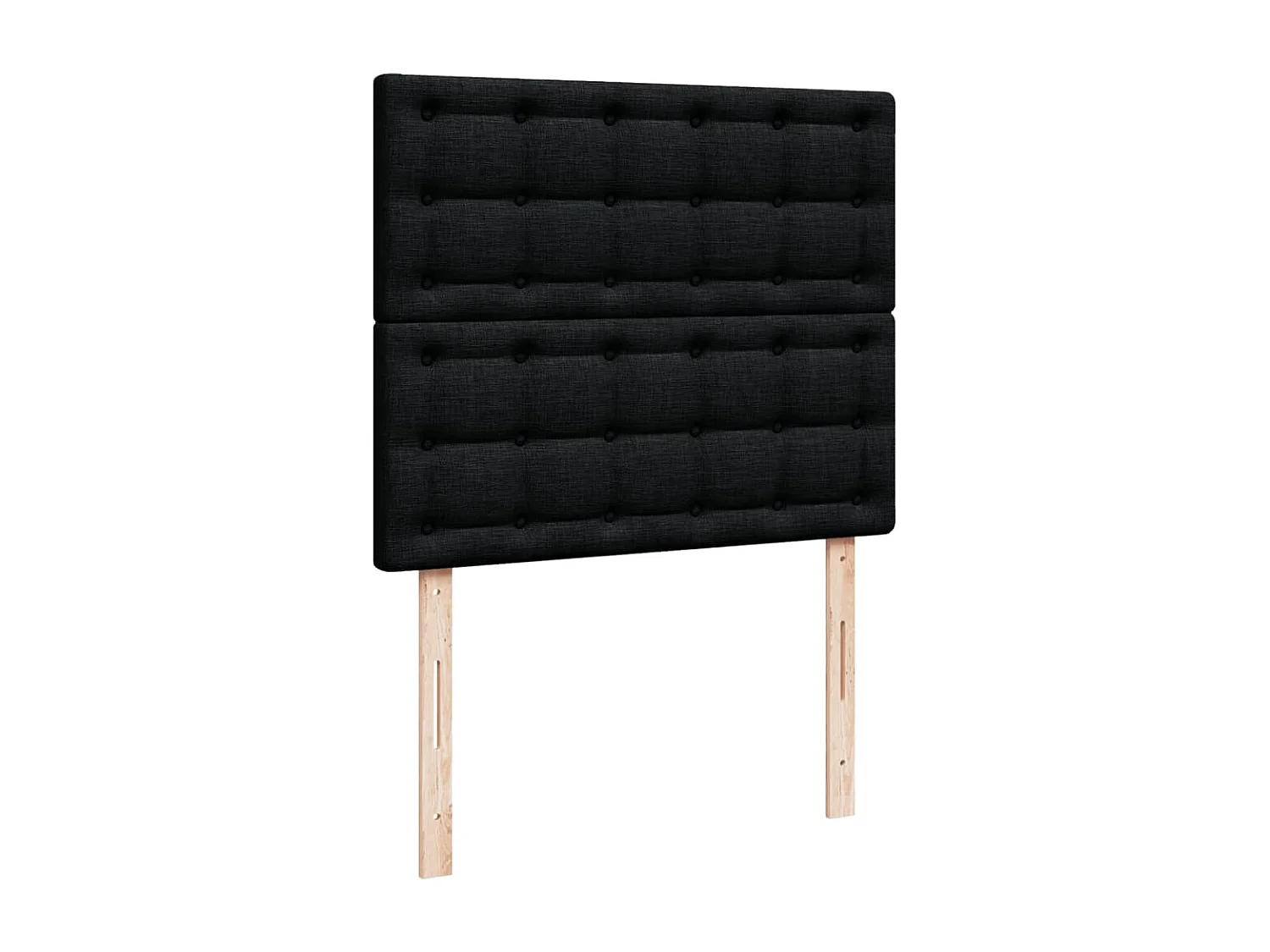 Sommier à lattes de lit avec matelas noir 120x190 cm tissu