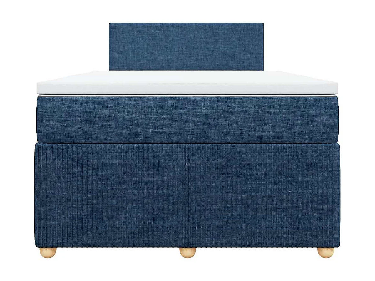 Cama com molas/colchão 120x200 cm tecido azul