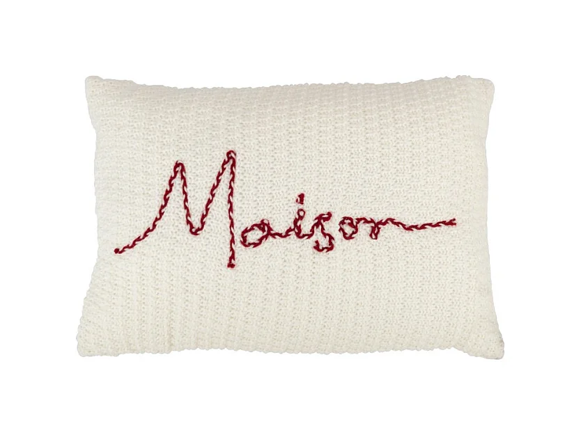 Cojín rectangular con impresión en poliéster blanco de 40x60cm