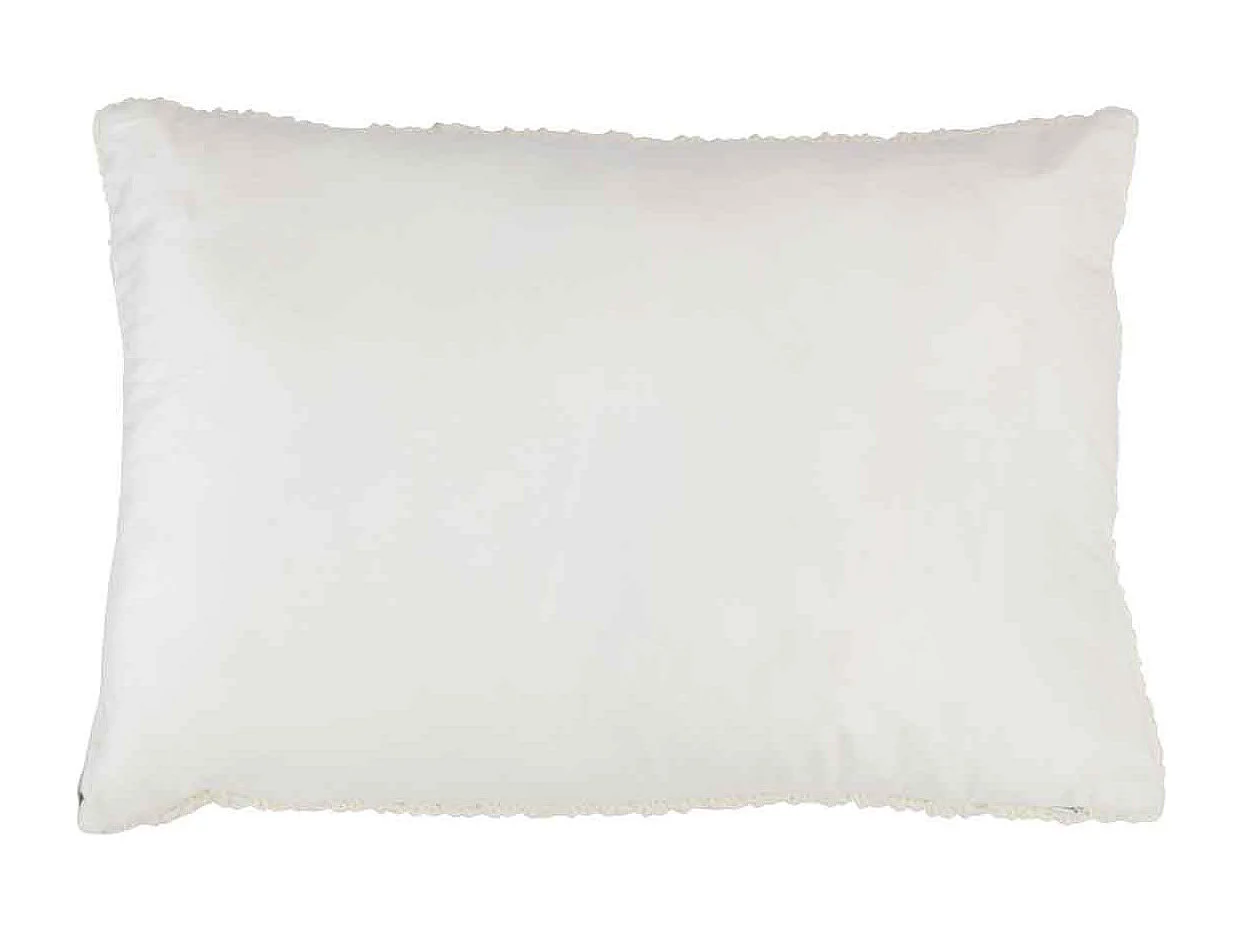 Cuscino rettangolare con stampa in poliestere bianco 40x60 cm