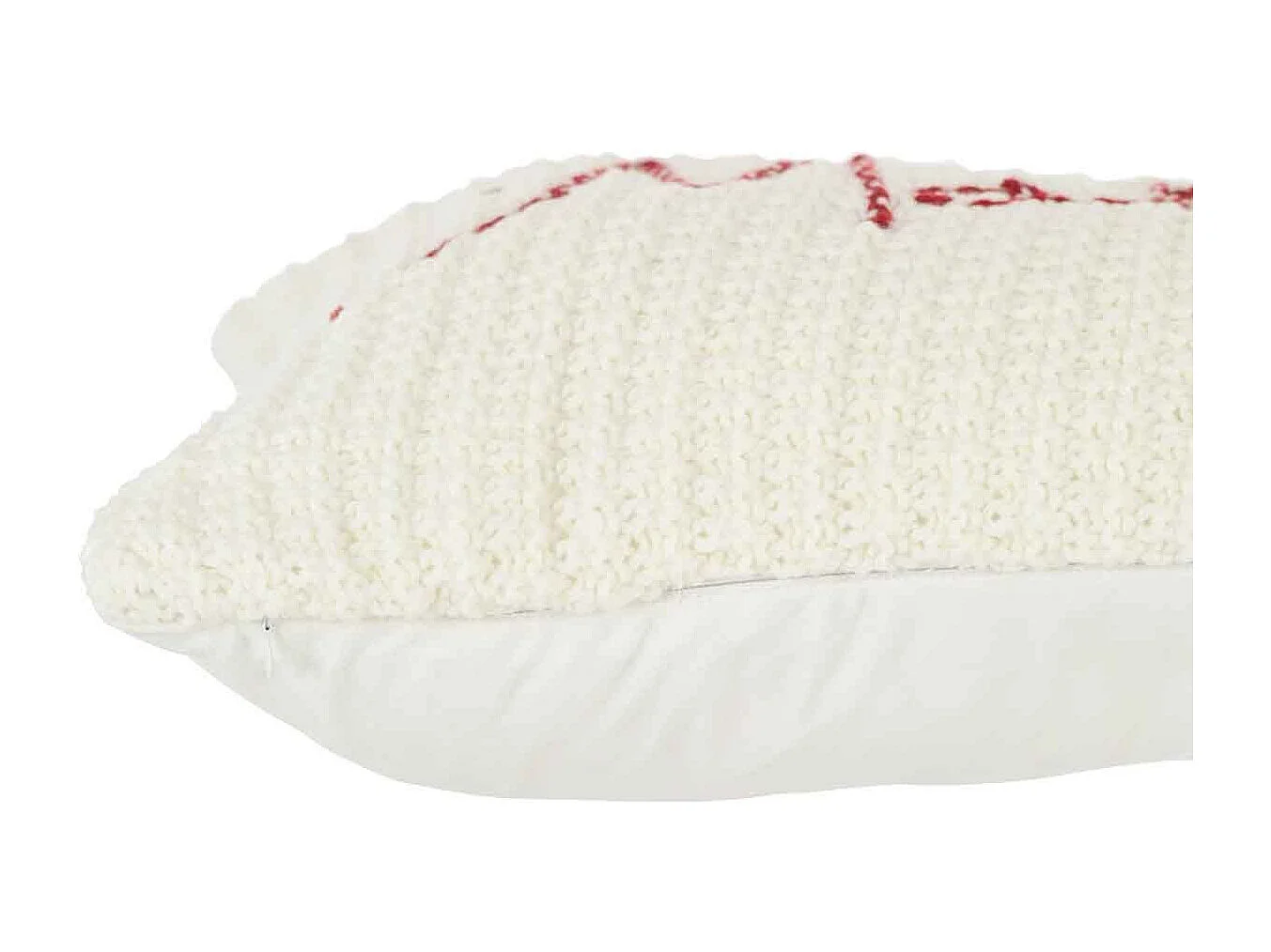 Cuscino rettangolare con stampa in poliestere bianco 40x60 cm