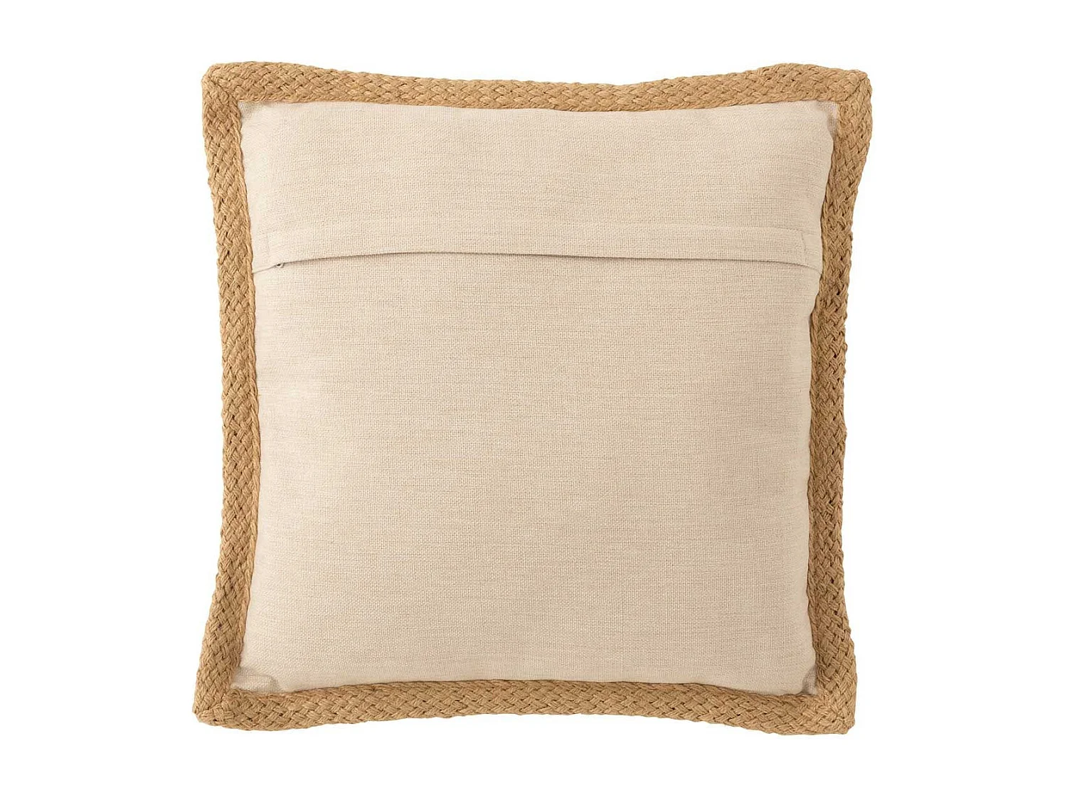 Cuscino quadrato con motivi in cotone beige 49x49 cm