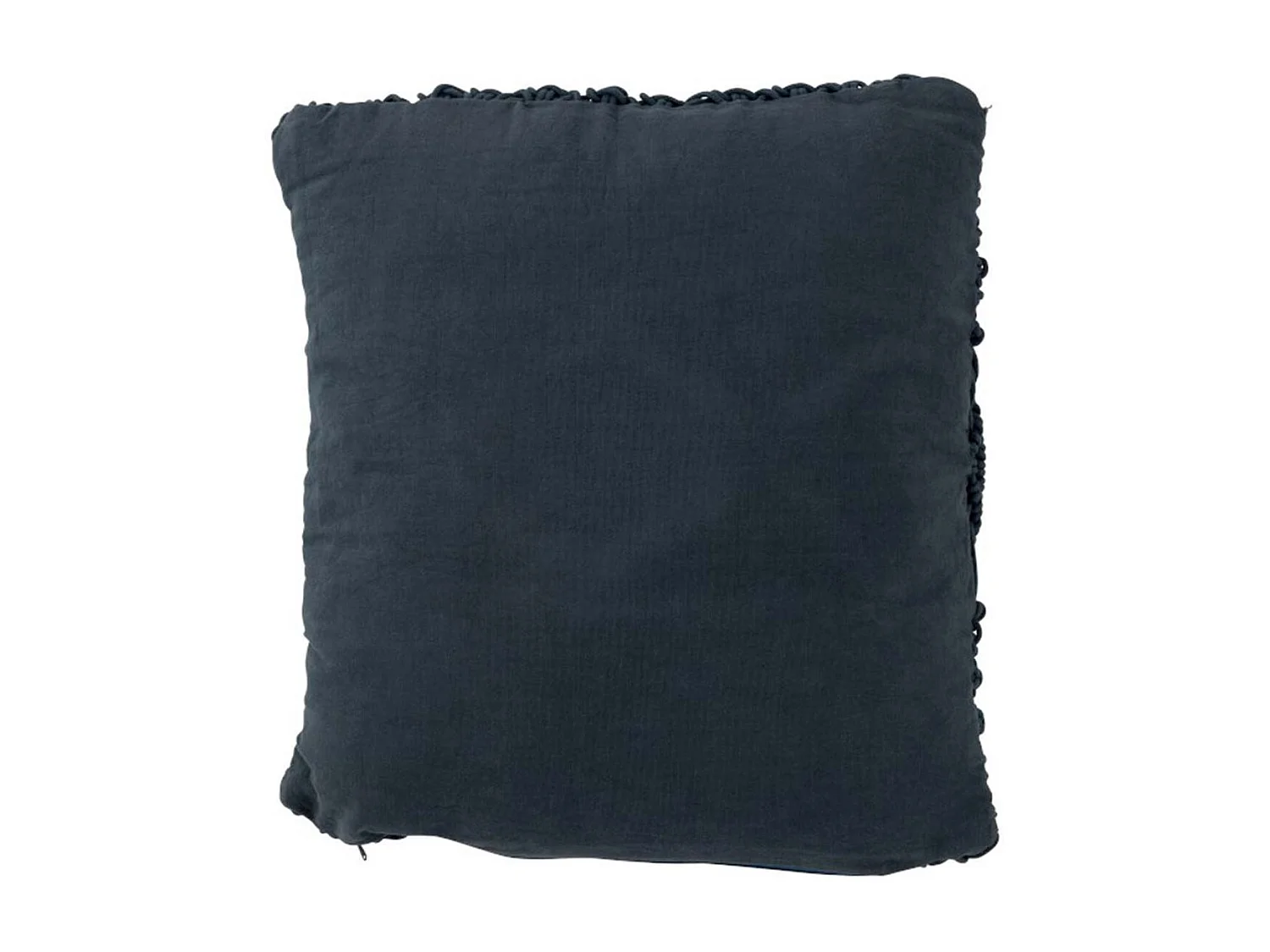 Cuscino quadrato in stile macramÃ¨ in cotone blu navy 45x45 cm