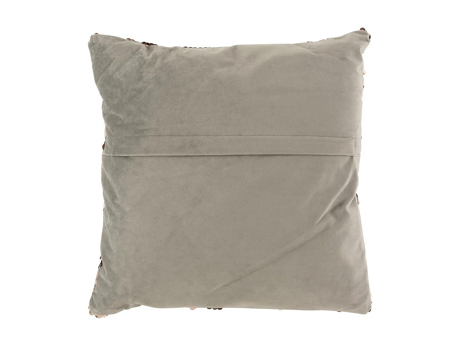 Coussin Déco "Sequins" 45x45cm Gris & Rose