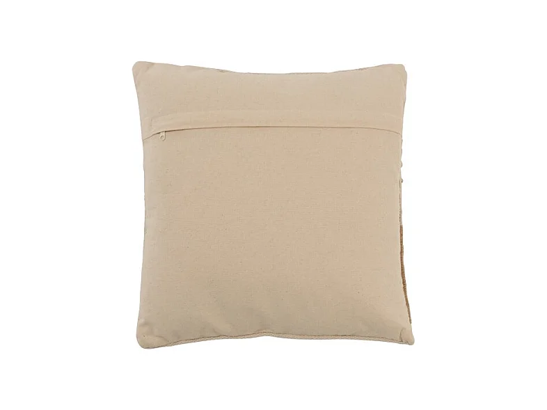 Coussin Déco Franges "Helio" 45x45cm Beige