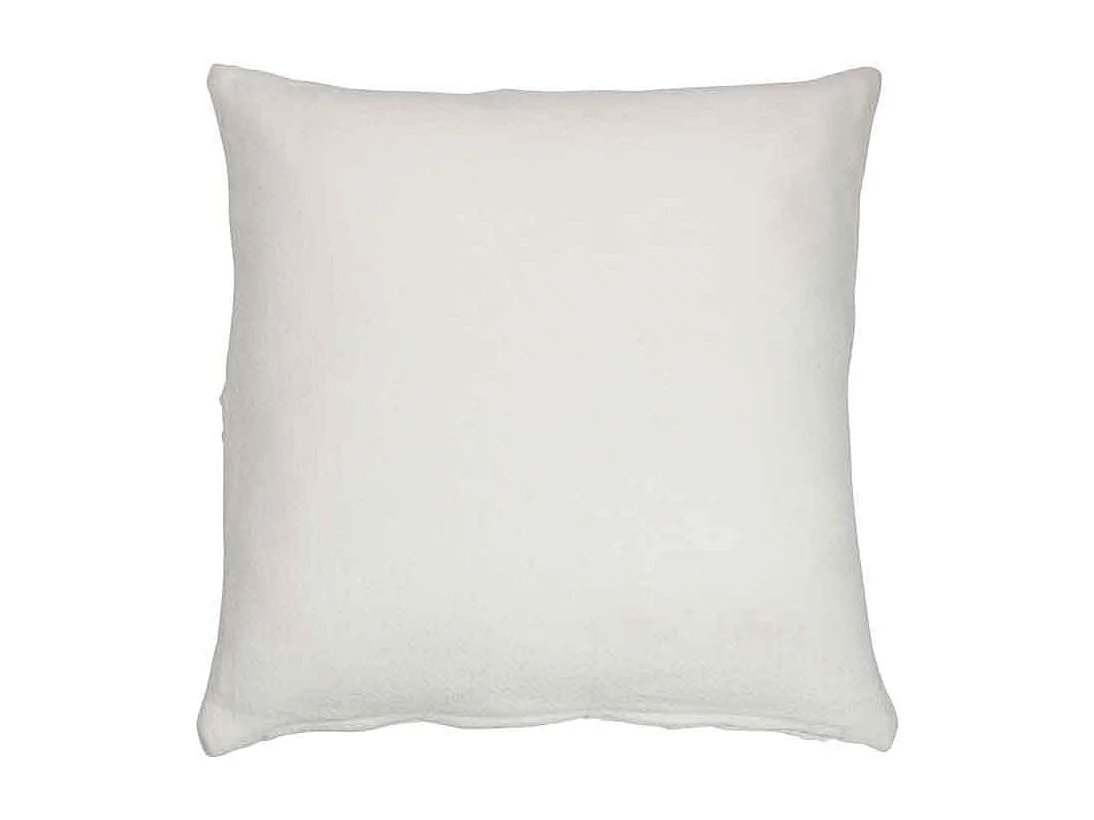 Coussin Déco "Feuilles II" 43x43cm Blanc
