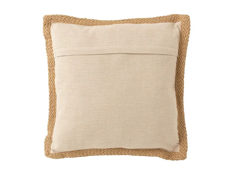 Coussin Déco Imprimé "Feuille" 49x49cm Naturel