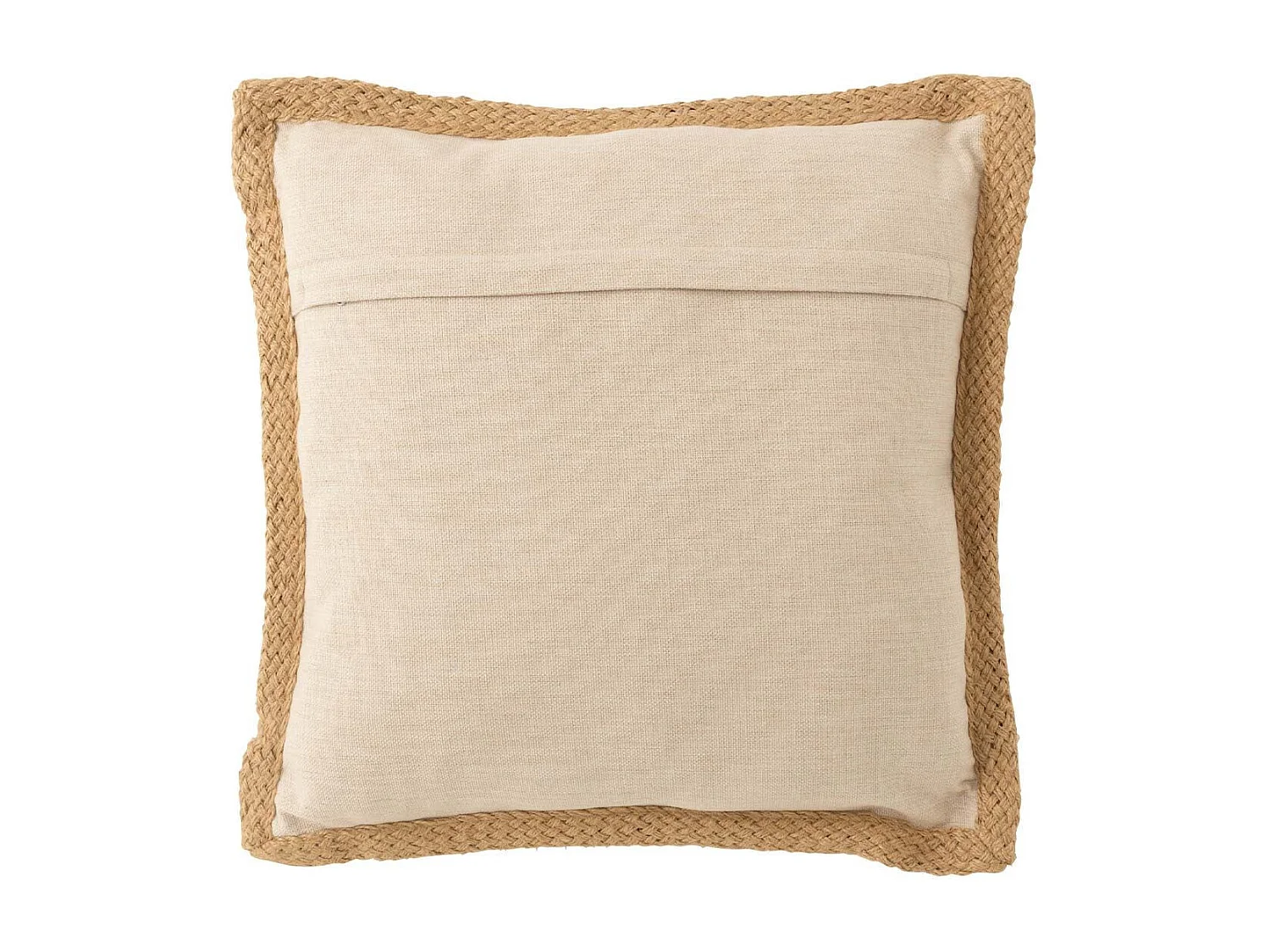 Cuscino quadrato con motivi in cotone beige 49x49 cm