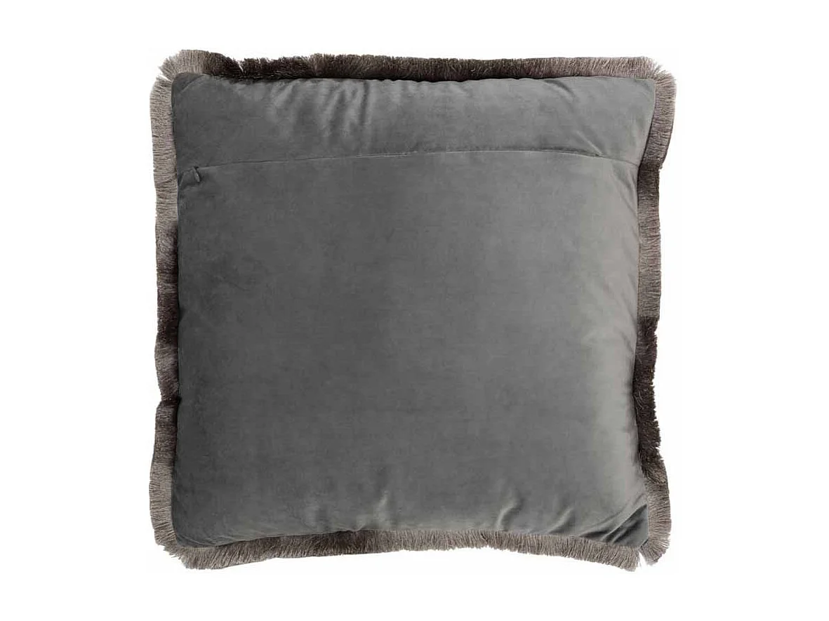 Coussin Carré Déco "Alpha" 42x43cm Gris