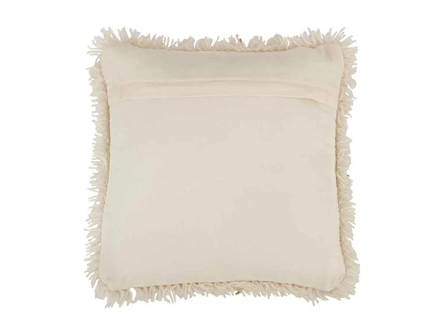 Cuscino quadrato in cotone bianco e oro 47x47cm