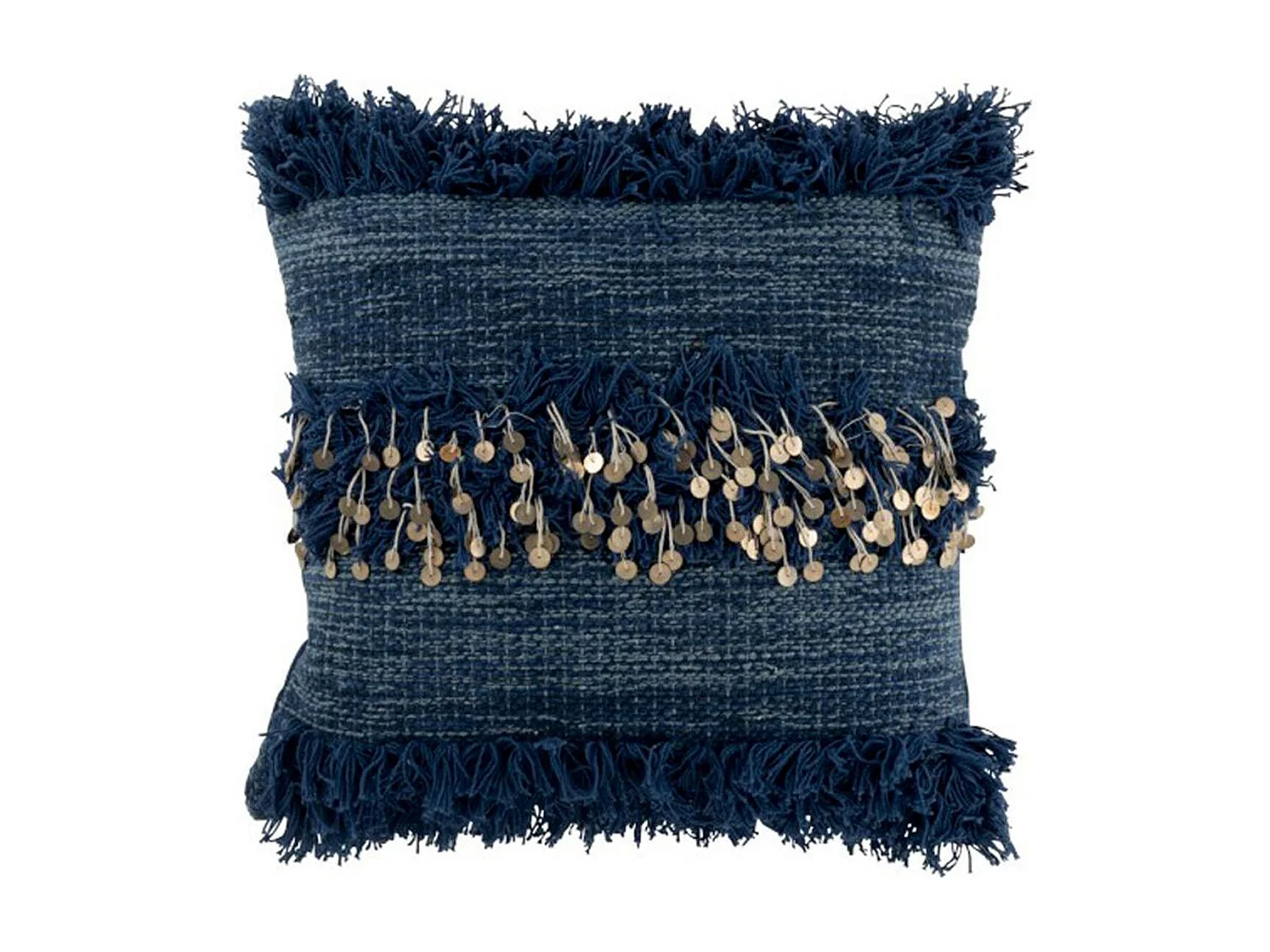 Coussin Déco "Miroir" 45x45cm Bleu