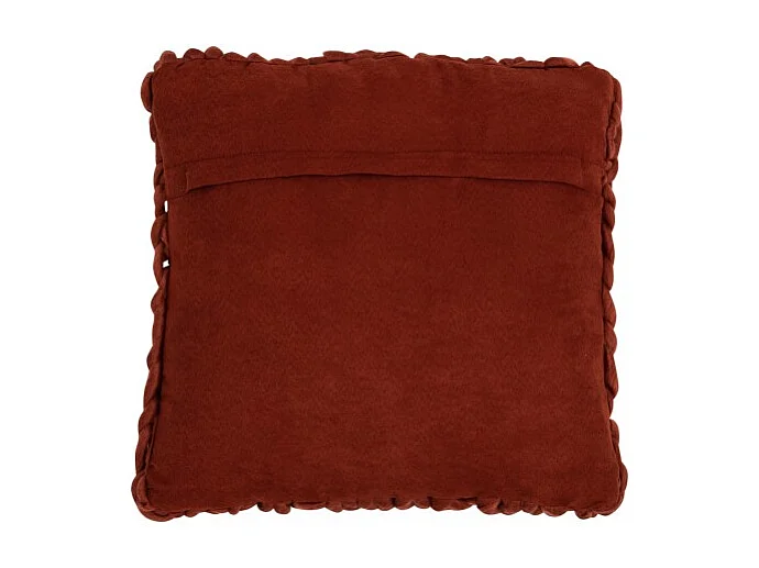 Coussin Déco Carré "Tricoté" 40x40cm Rouge