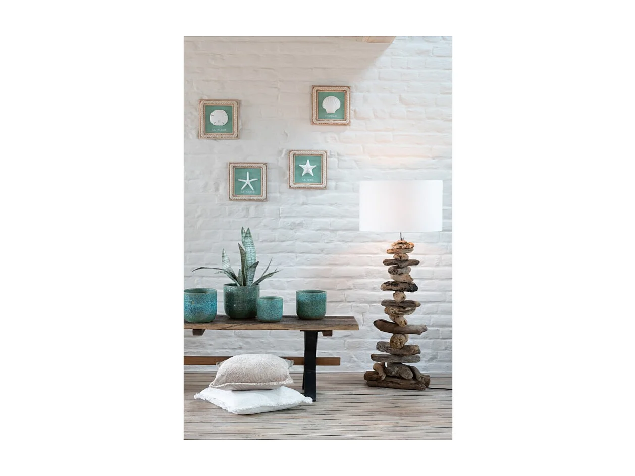 Coussin Déco Carrée "Fayola" 45x45cm Naturel