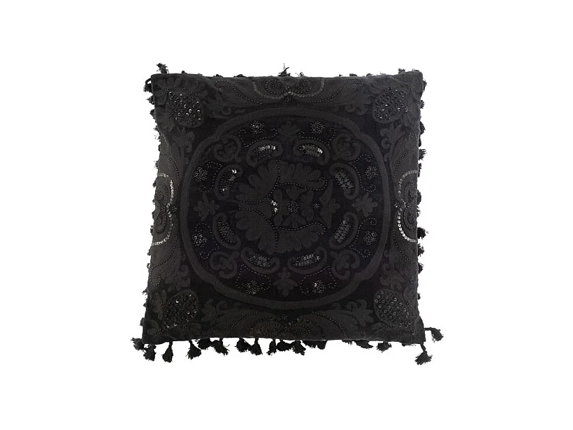 Coussin Déco "Marocain" 45x45cm Noir