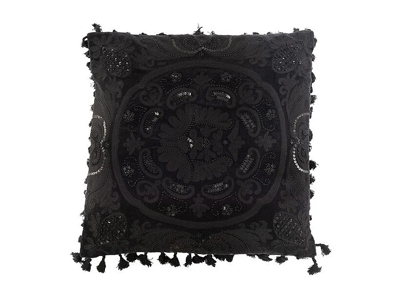 Coussin Déco "Marocain" 45x45cm Noir