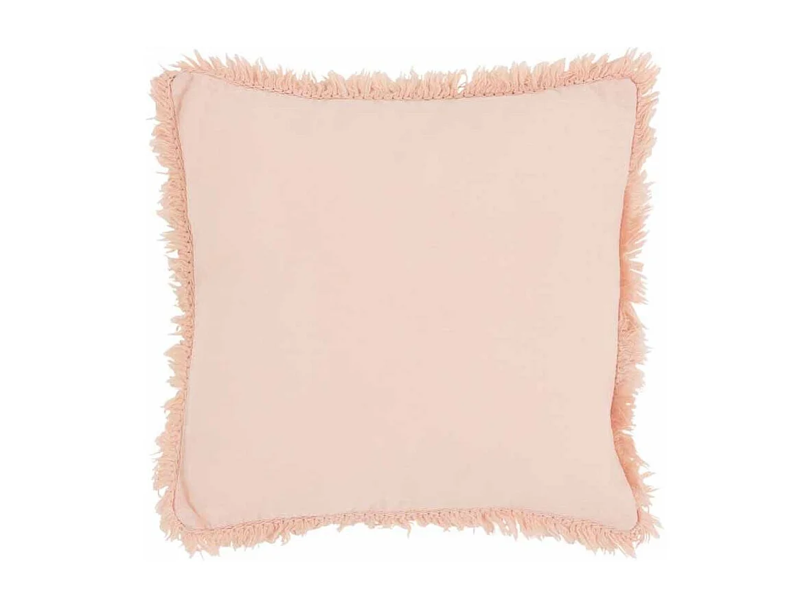 Coussin Déco "Bord Long" 45x45cm Rose