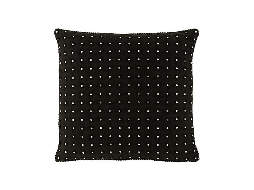 Coussin Carré Déco "Miroir" 45x45cm Noir