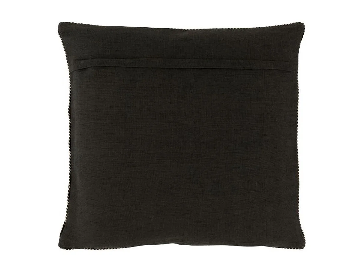 Coussin Carré Déco "Miroir" 45x45cm Noir