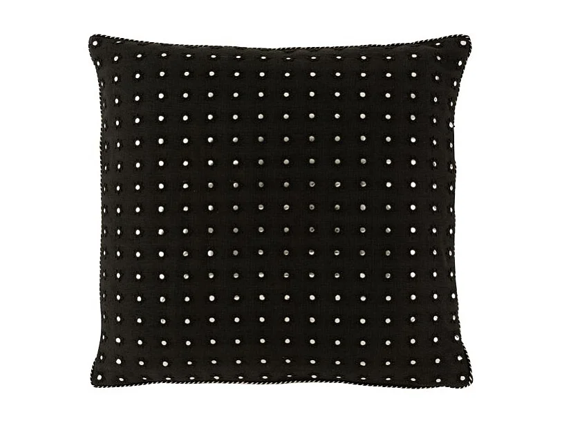 Coussin Carré Déco "Miroir" 45x45cm Noir