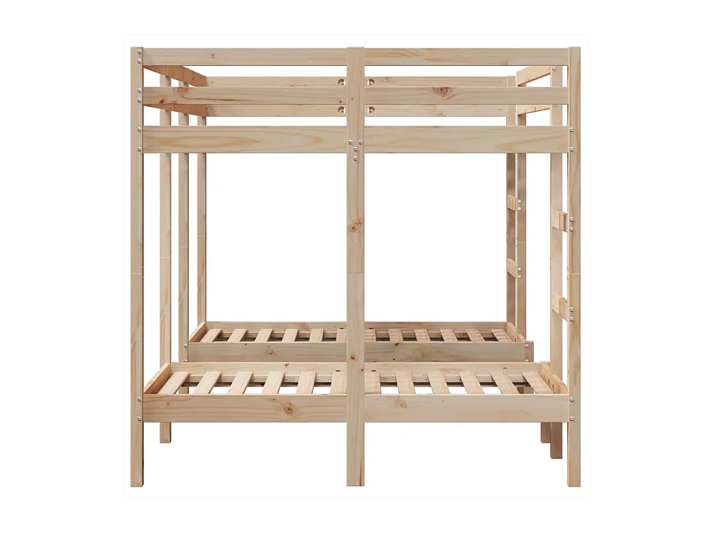 Lit superposé triple 140x200/70x140 cm bois de pin massif