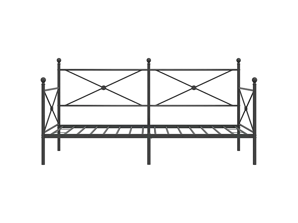 Slaapbank zonder matras 100x200 cm staal zwart